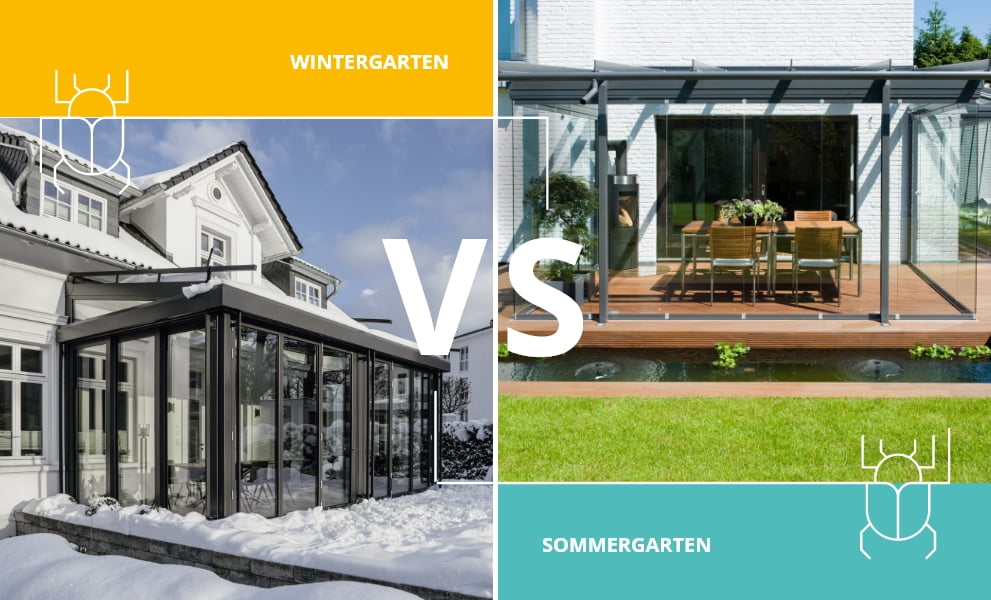 Unterschied zwischen Wintergarten und Sommergarten